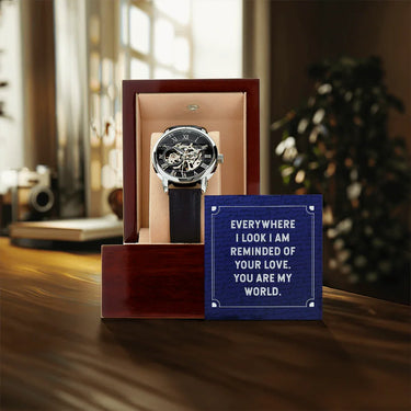 To My Husband - Premium Automatic Openwork Watch - Gift Set - SLDDL0079 - Sunshine Letters Co